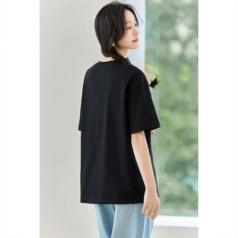 SENTUBILA Drop Shoulder Sleeve T Shirt Women's-26