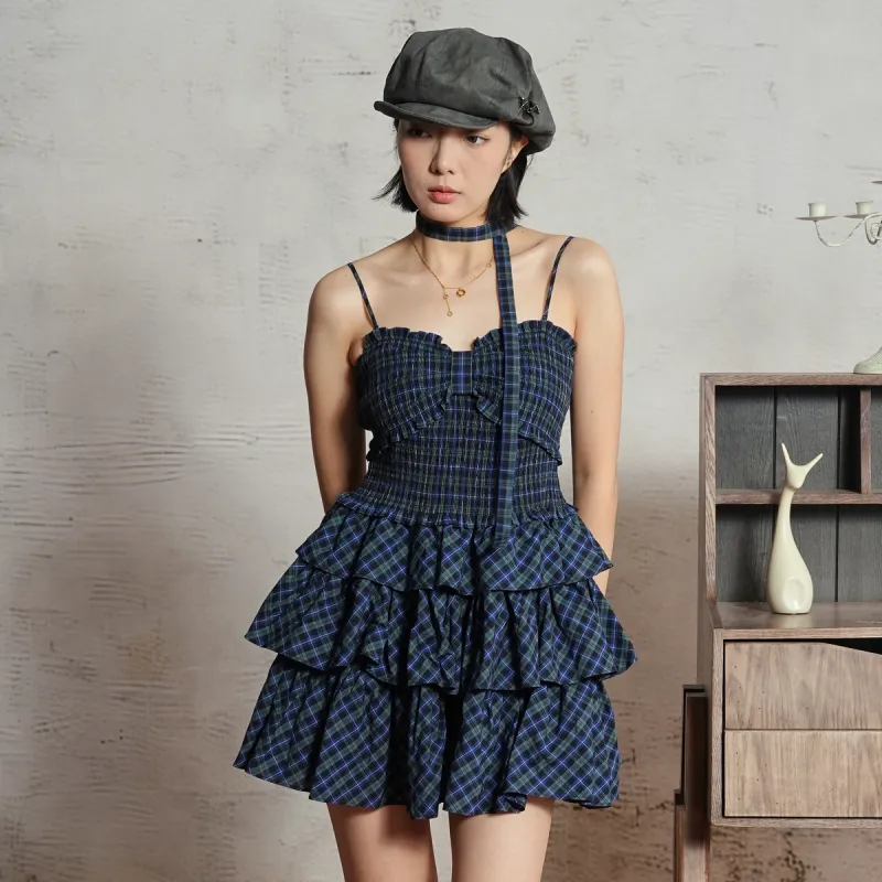 SETIROM Slip Dresses Women's Plaid-2