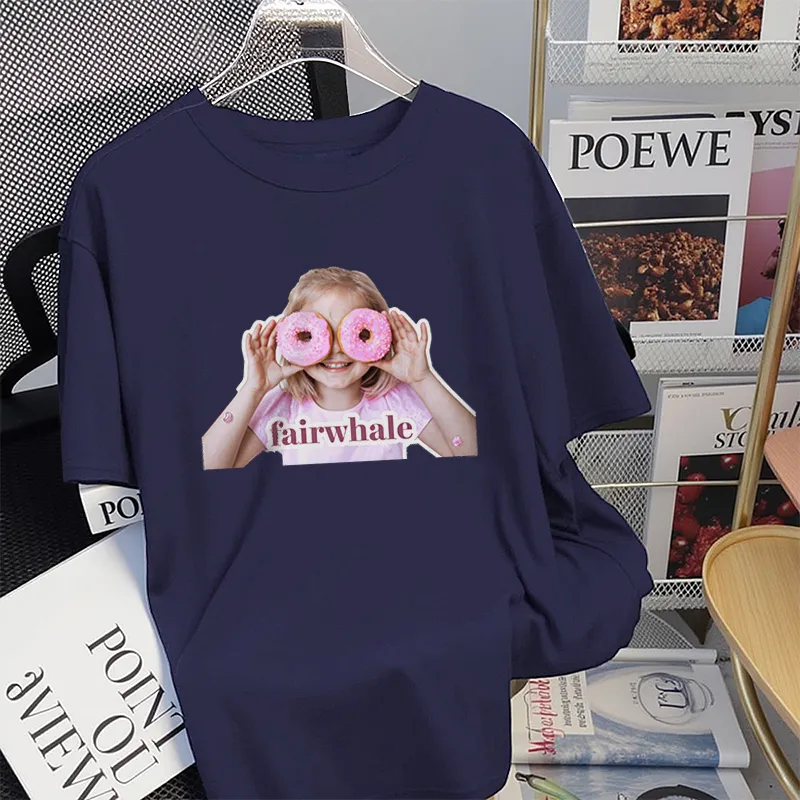 FAIRWHALE Drop Shoulder Sleeve T Shirt Women's-11
