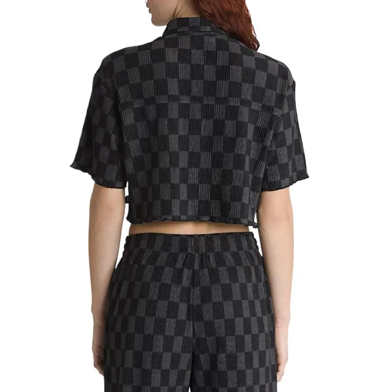 Vans Wren Checkerboard Shirt Women's Black-2