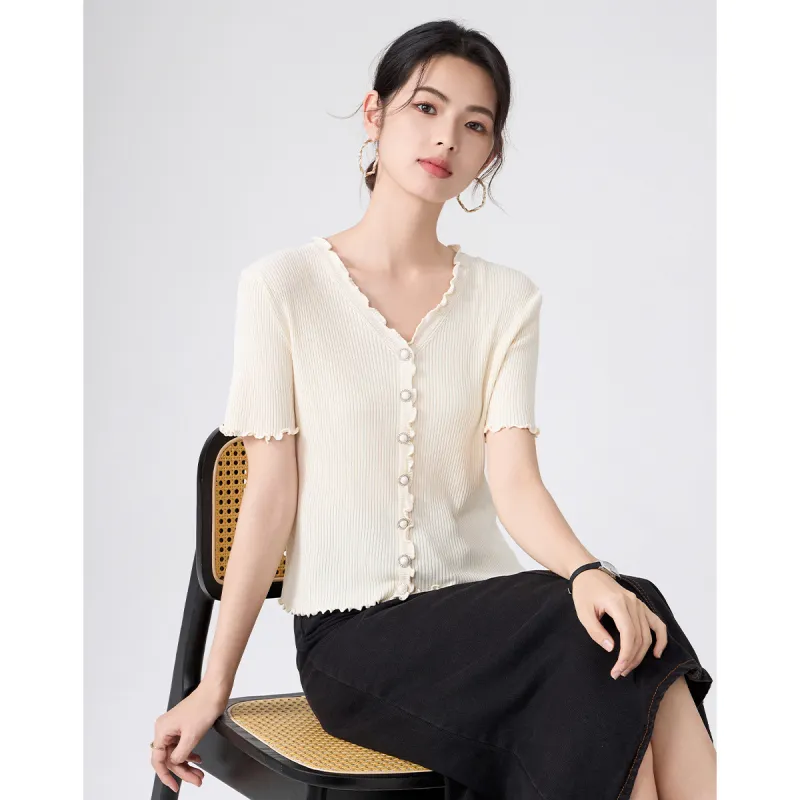 Love Elaine Regular T Shirt Women's Apricot-3
