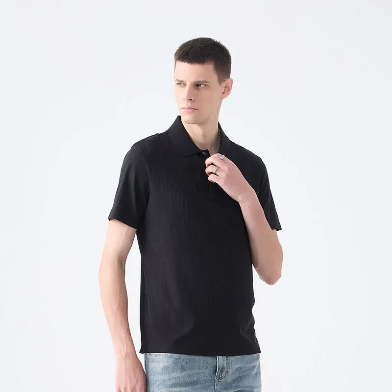 DAVID NAMAN Polo Shirt Men's Black-2