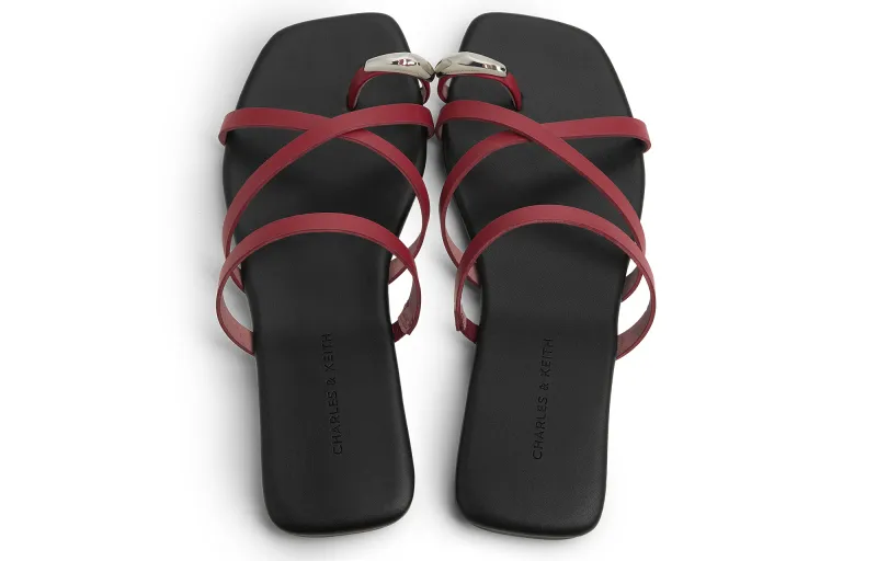 CHARLES&KEITH Composite Sole Slide Slippers 1.5cm Women's-13