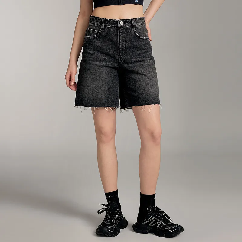 Miss Sixty Denim Shorts Women's Black Gray-2