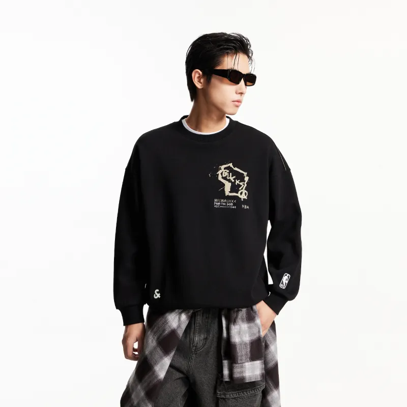 JACK JONES· x NBA Bucks Team Spring, Autumn And Winter Sweatshirt Men's-11