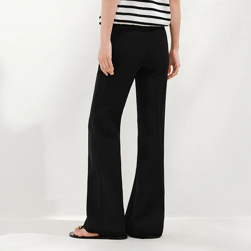 JZ. ANNAKRO Casual Pants Women's Plain Black-3