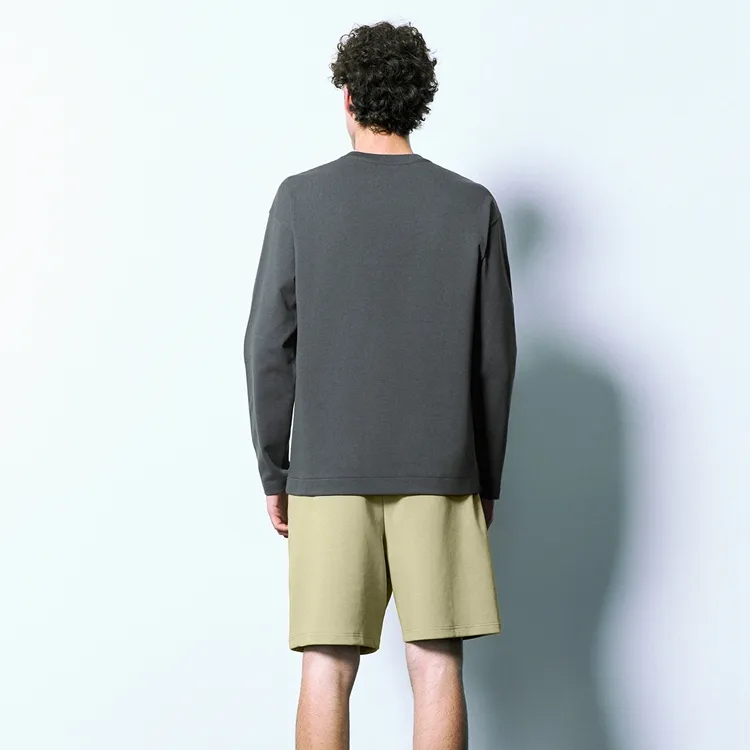URBAN REVIVO T Shirts Men Warm Gray-2