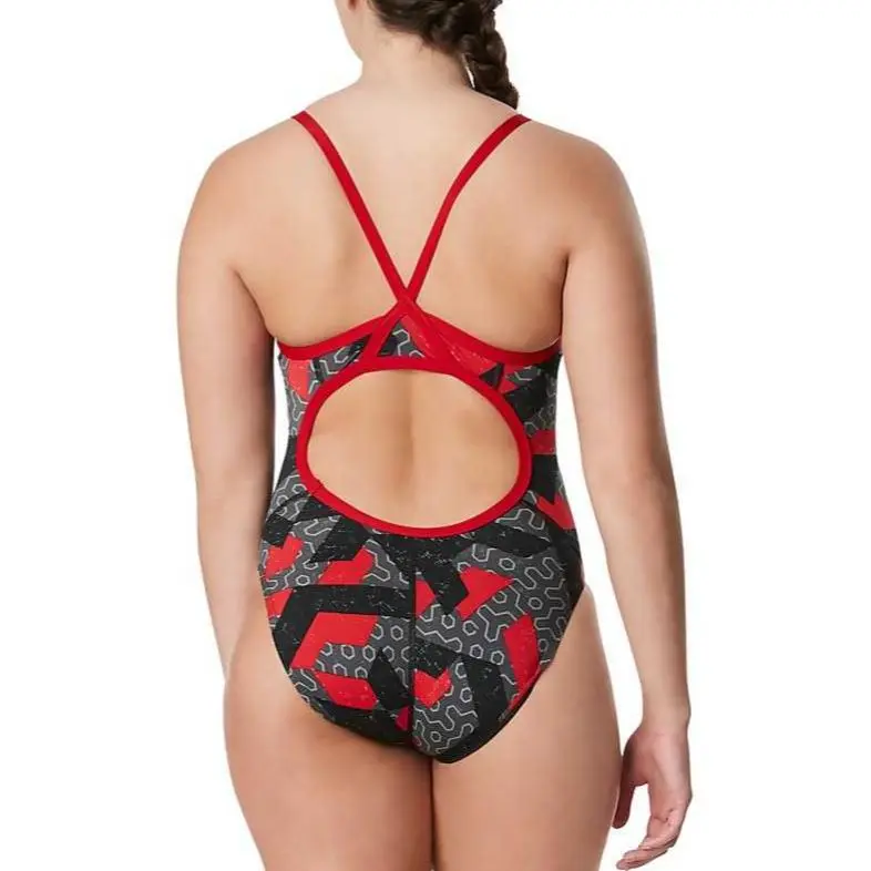 Speedo Ruse Blocks Flyback One piece Swimsuit Women's-13