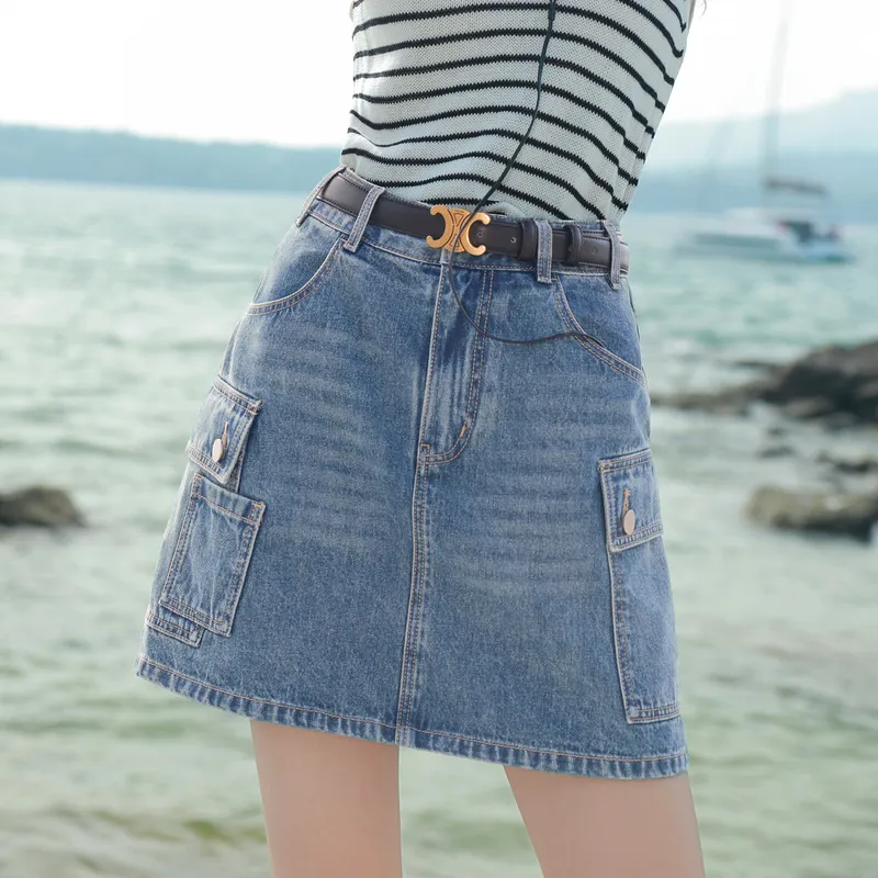 3COLOUR Casual Short Skirts Women's Deep Sea Blue-3