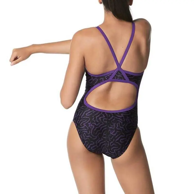 Speedo Race Maze Flyback One piece Swimsuit Women's-5