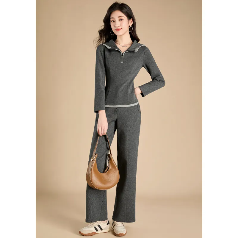 Mylan Spring, Fall Casual Suit Regular Women's Gray Collection Brand, Stay Updated With Event Alerts-3