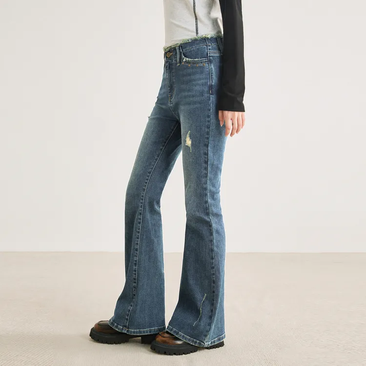LEDIN Jeans Women's Dark Denim Blue-4