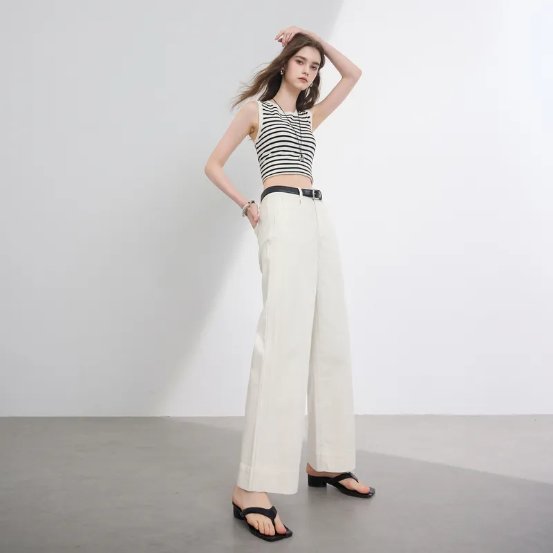 3COLOUR Jeans Women's Pearl White-5