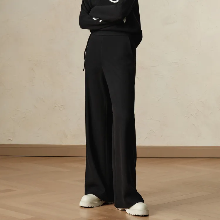 JZ. ANNAKRO Casual Pants Women's Plain Black-5