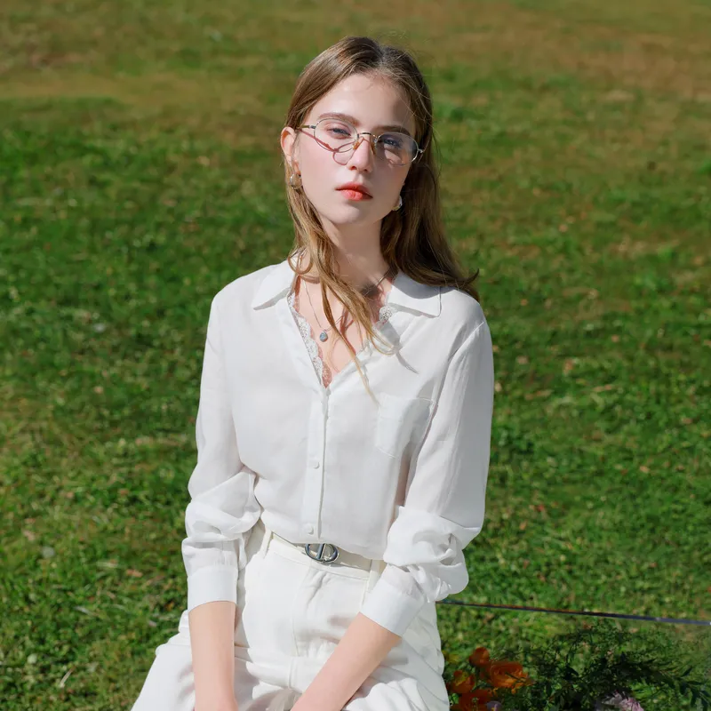 3COLOUR Shirt Women's Pearl White-2