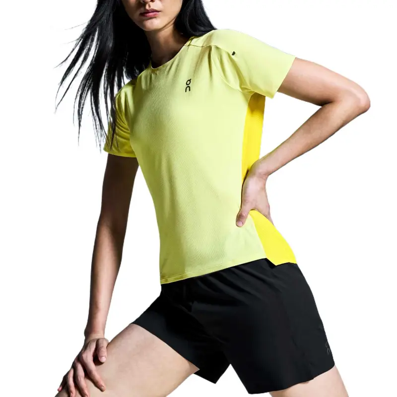 On Performance Raglan Sleeve T Shirt Women's Light Yellow-2