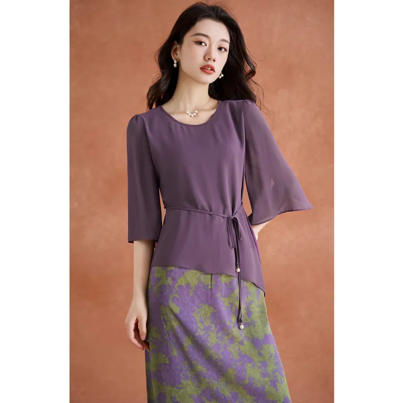 Mylan Skirt Set Straight Women's Purple-5