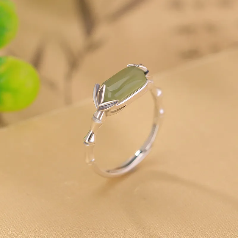 Royal Heaven's Choice Rings Pale Greenish White Jade Unisex-1