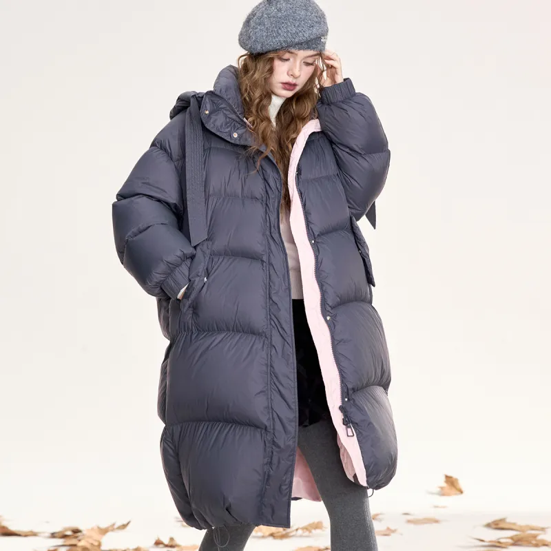 ELF SACK Down Jacket Women's Magic Pink Purple Color Block-5