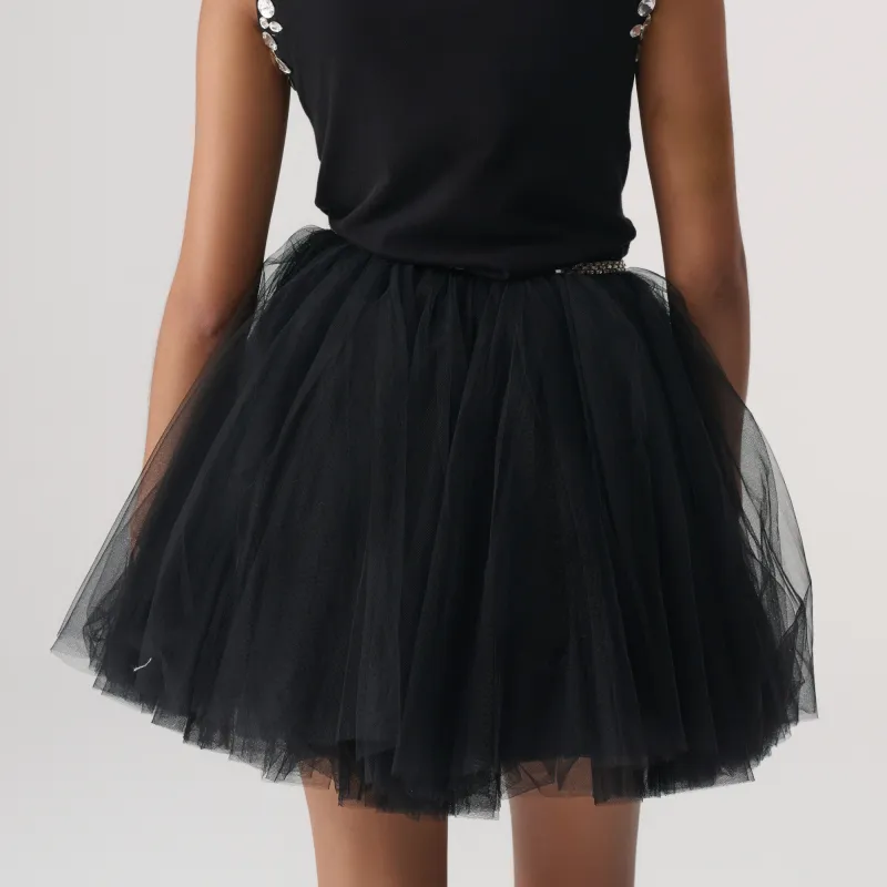 TCH Casual Short Skirts Women's Black-6
