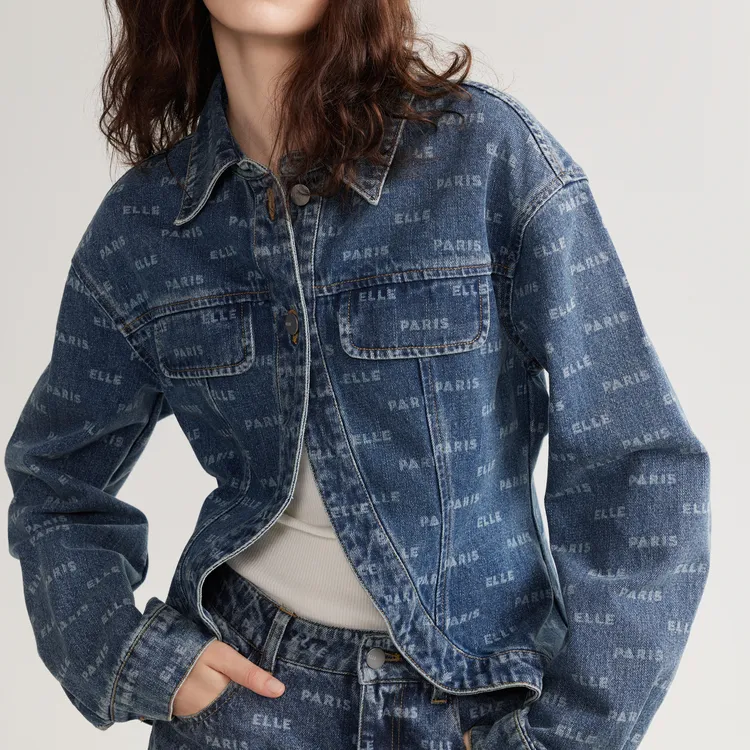 ELLE Denim Jackets Women's Blue-2