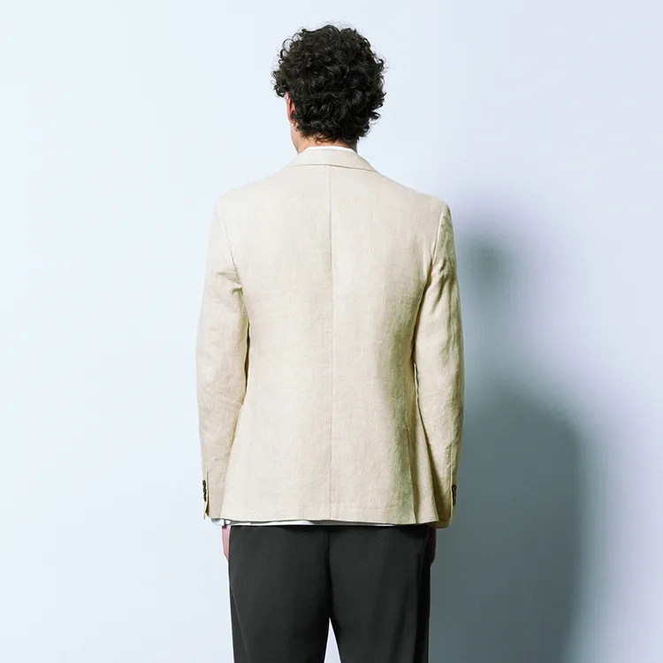 URBAN REVIVO Business Suit Men's Light Khaki-4