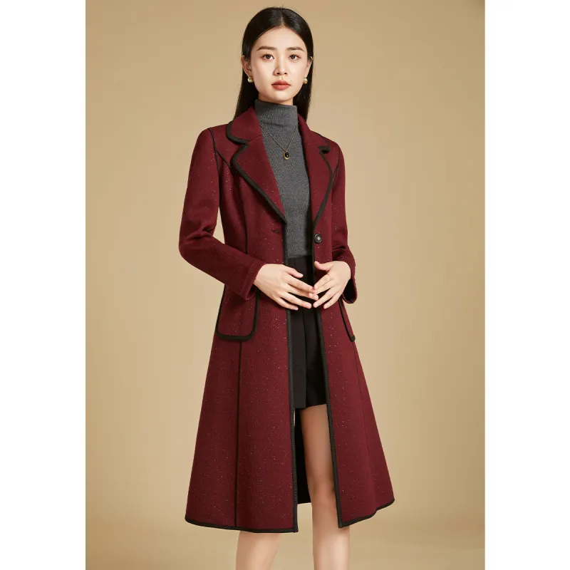Mylan Spring, Fall, Winter Coat Slim Fit Women's Red Collection Brand, Stay Updated With Event Alerts-2