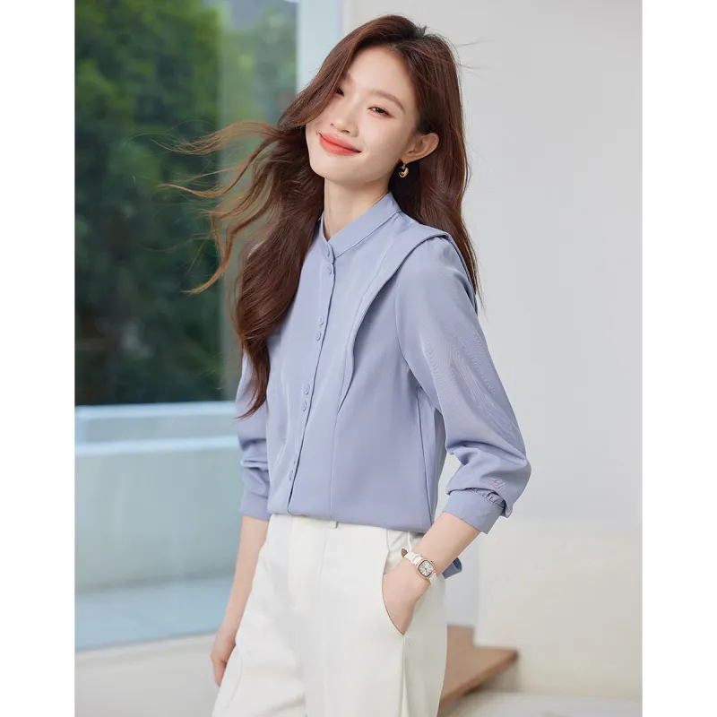 Love Elaine Shirt Women's Light Purple Blue-2