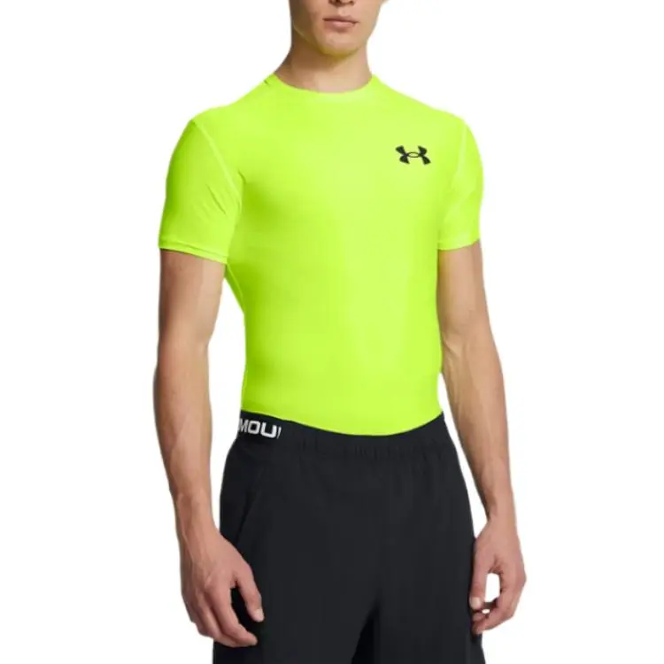 Under Armour HeatGear OG Compression T Shirt Men's Yellow-2