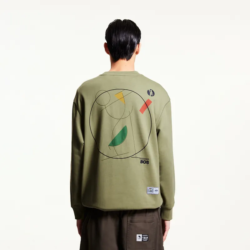 JACK JONES· x NBA JACK&JONESxNBA Sweatshirt Men's Oil Green-2