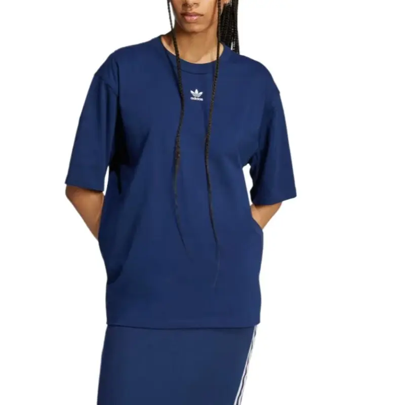 Adidas Women's Essentials Boyfriend T Shirt Night Indigo-1