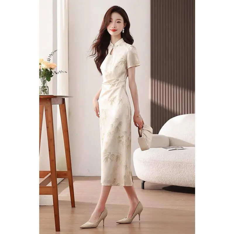 XIANSINIAO Short Sleeved Dress Women's-2