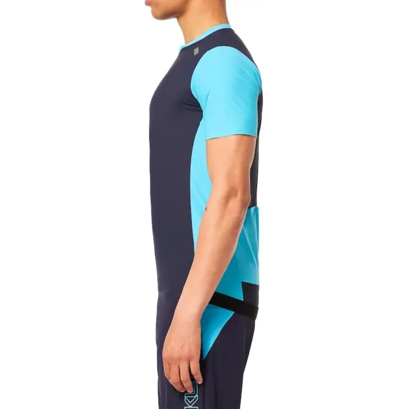 Oakley Point To Point 1/4 Zip Jersey T Shirt Men's Navy Blue/light Blue-5