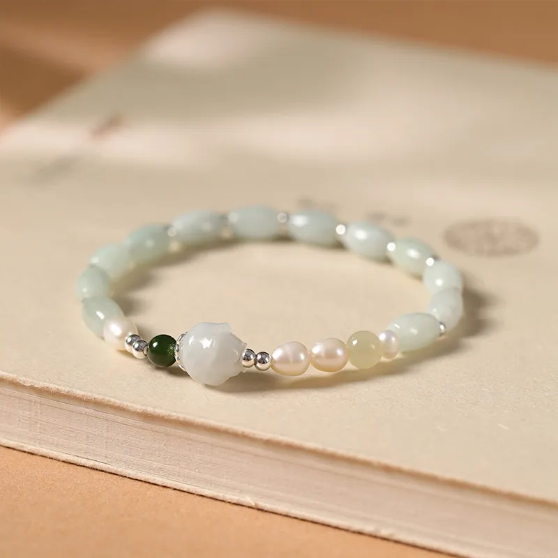 SHUZHUO Glutinous Jade Jadeite Bracelets Women's-1