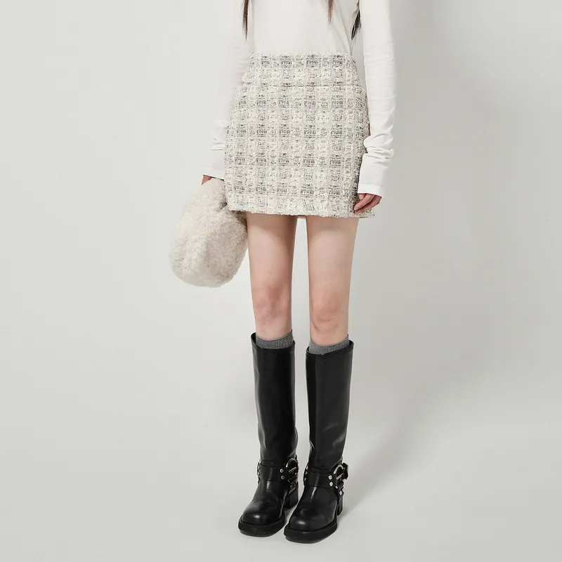 D'zzit Casual Short Skirts Women's White-3