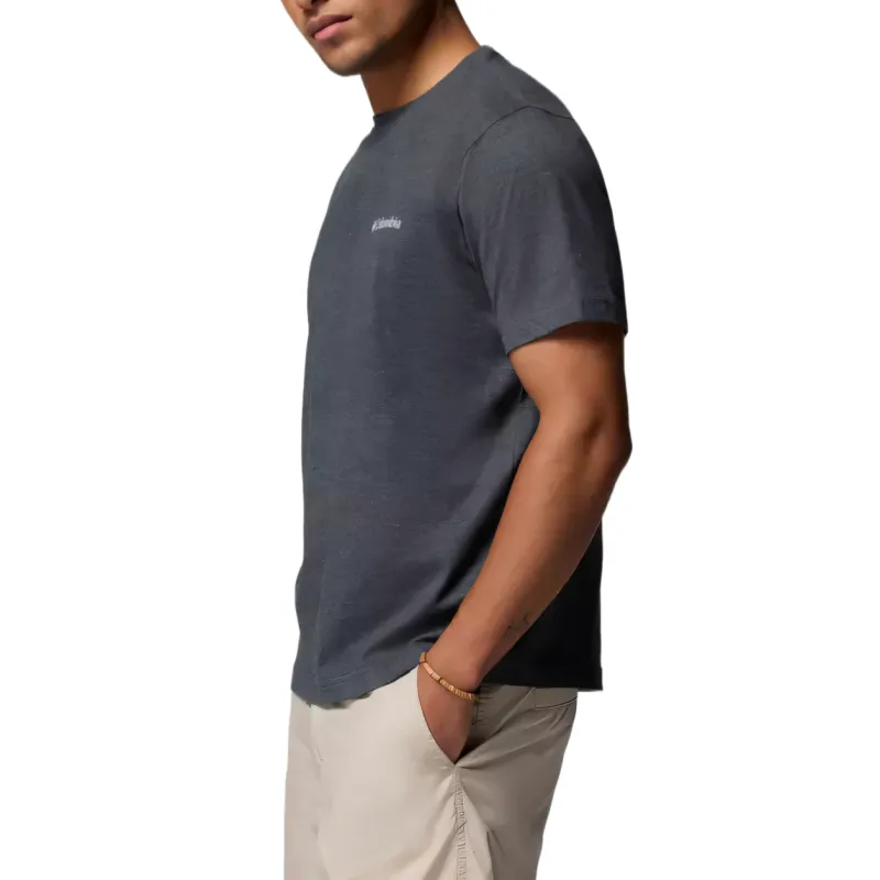 Columbia T Shirts Men Coal Gray Heat Wave-2