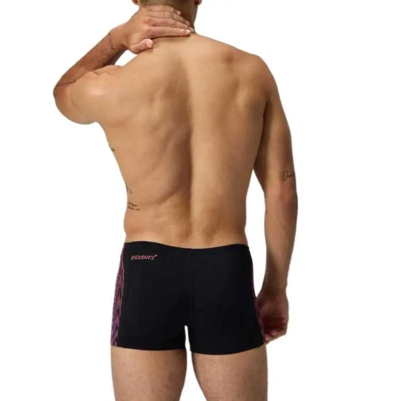Speedo TechPanelAquashort Swimming Shorts Men's Black/Coral-1