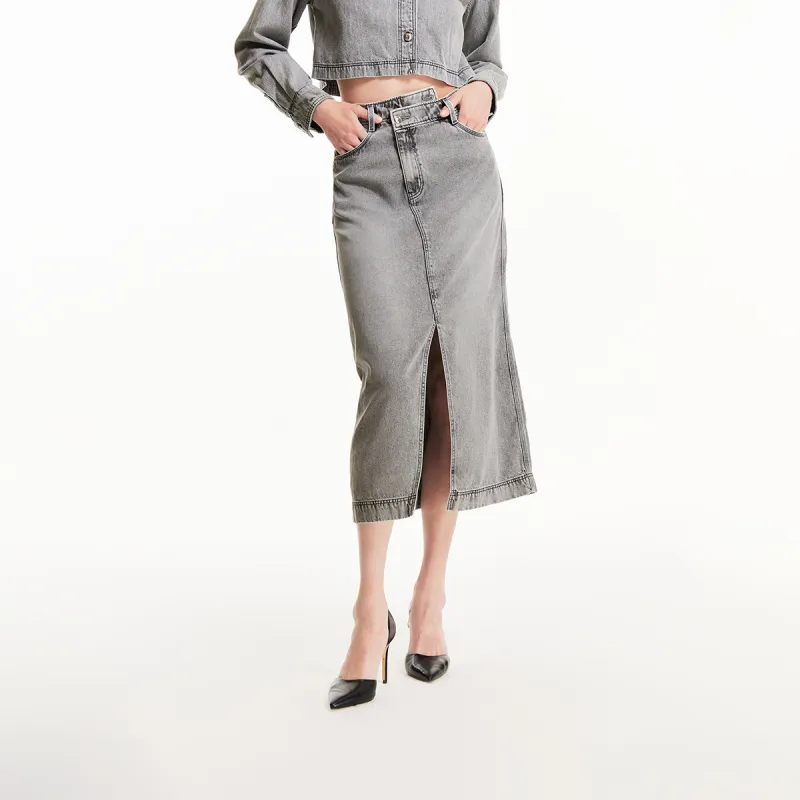 SEASON HIGH Denim Long Skirt Women's-2