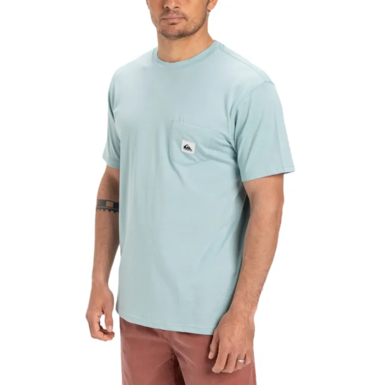 Quiksilver T Shirt Men's Aqua Blue-3