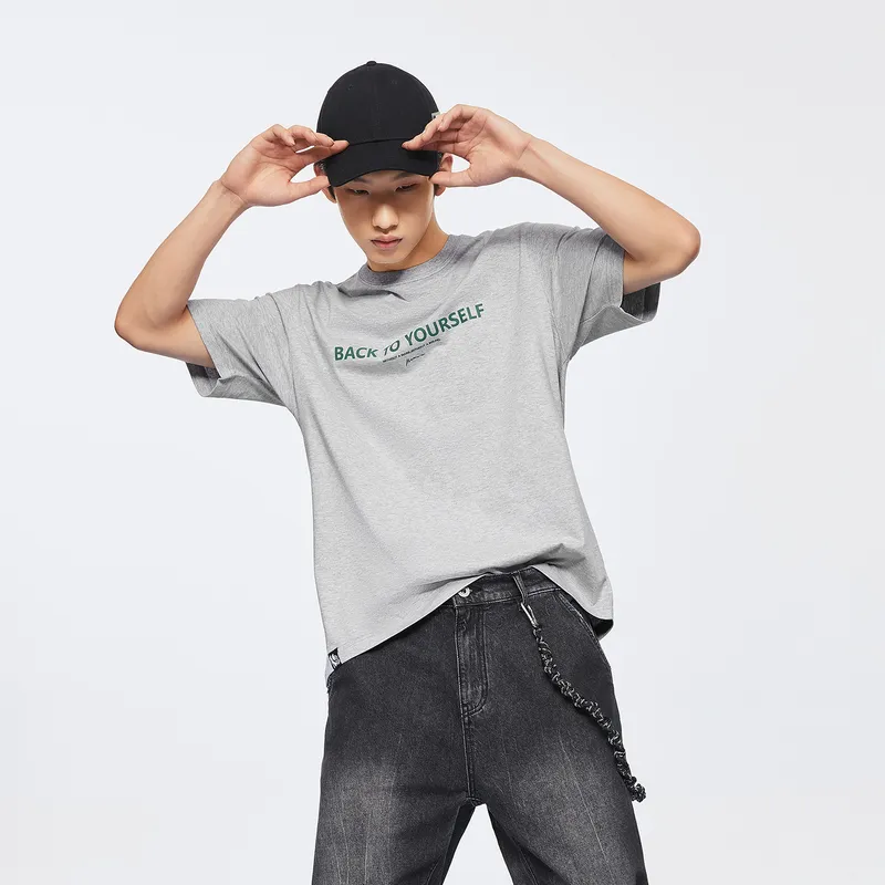 HLA JEANS T Shirts Men Light Gray-2