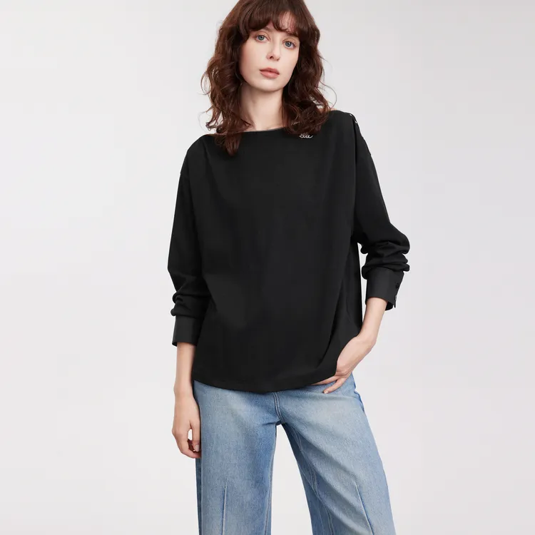 ELLE T Shirts Women's Black-4