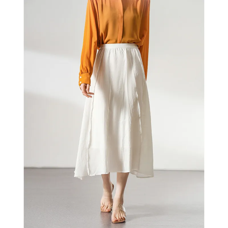 Love Elaine Casual Long Skirt Women's Ecru-4