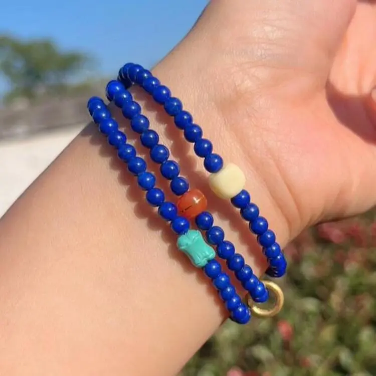 COUMILA Lapis Lazuli Bracelets Unisex Brand New-4
