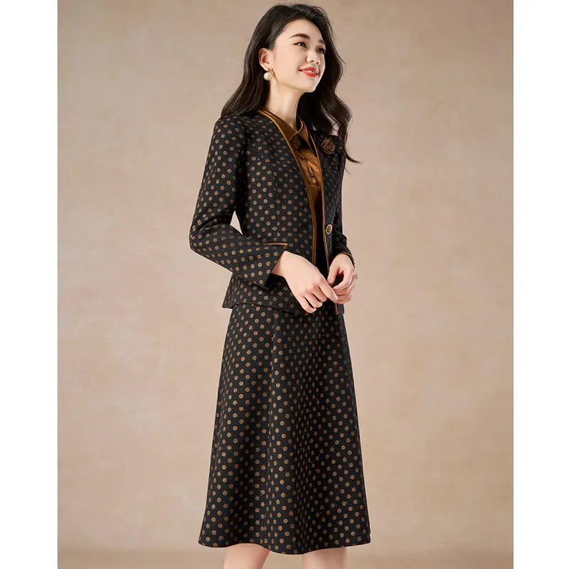 Mylan Two Piece Skirt Sets Women's Black-1