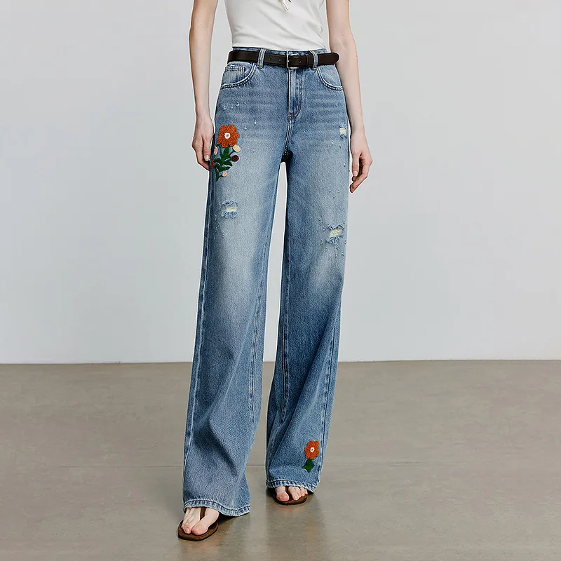 Initial language Jeans Women's Soft Wave Blue-1
