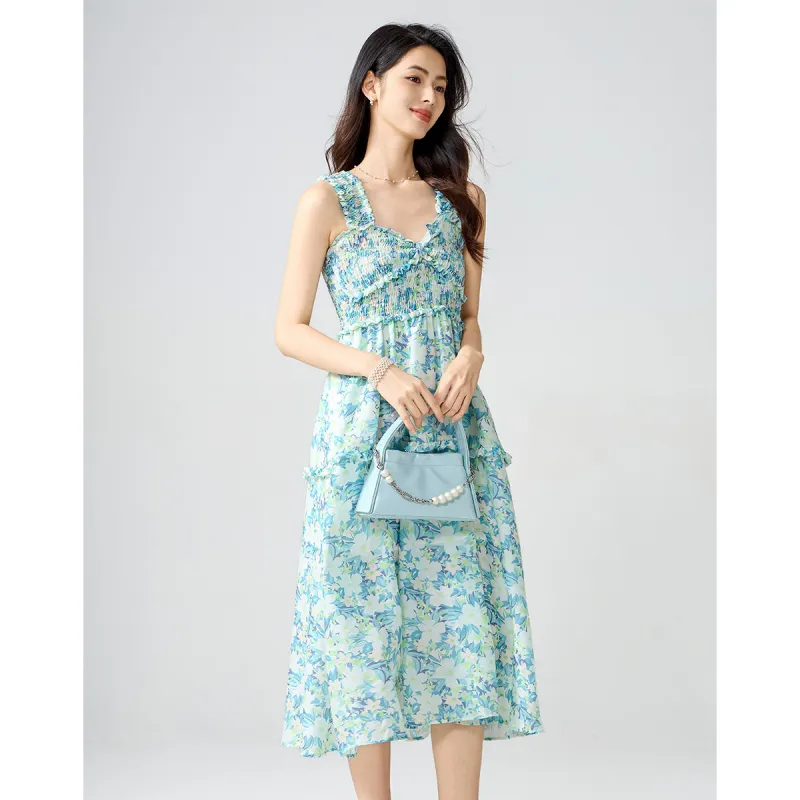 Love Elaine Summer Slip Dress Women's Green-2