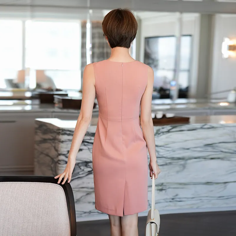 ONE SHALLOW Sleeveless Dress Women's Pink-3