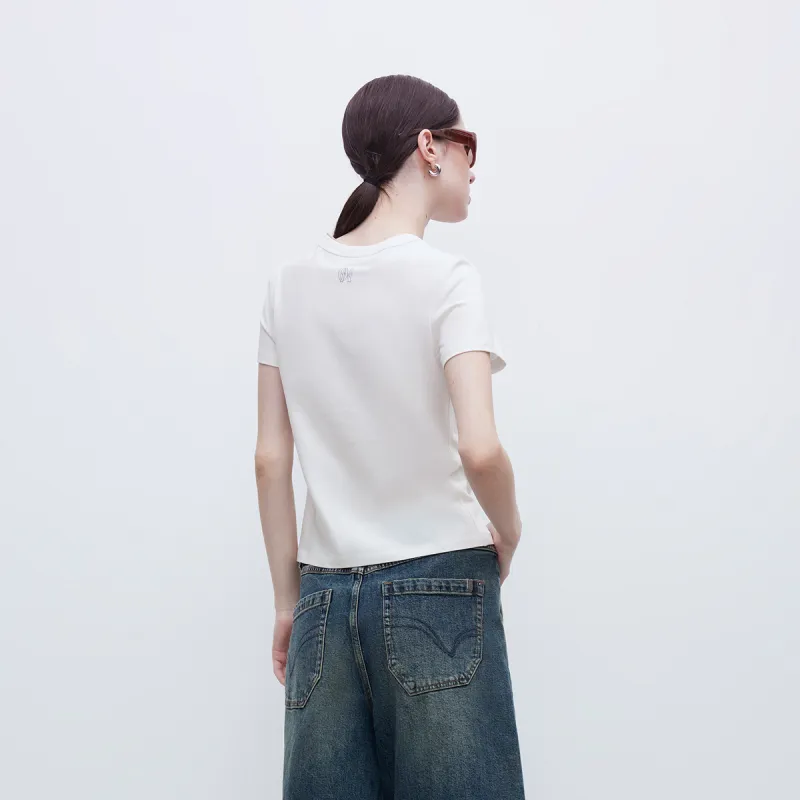 ONLY T Shirts Women's A43 Cream White-4
