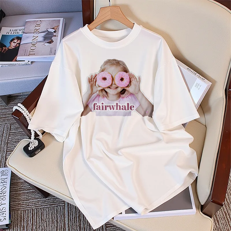 FAIRWHALE Drop Shoulder Sleeve T Shirt Women's-2