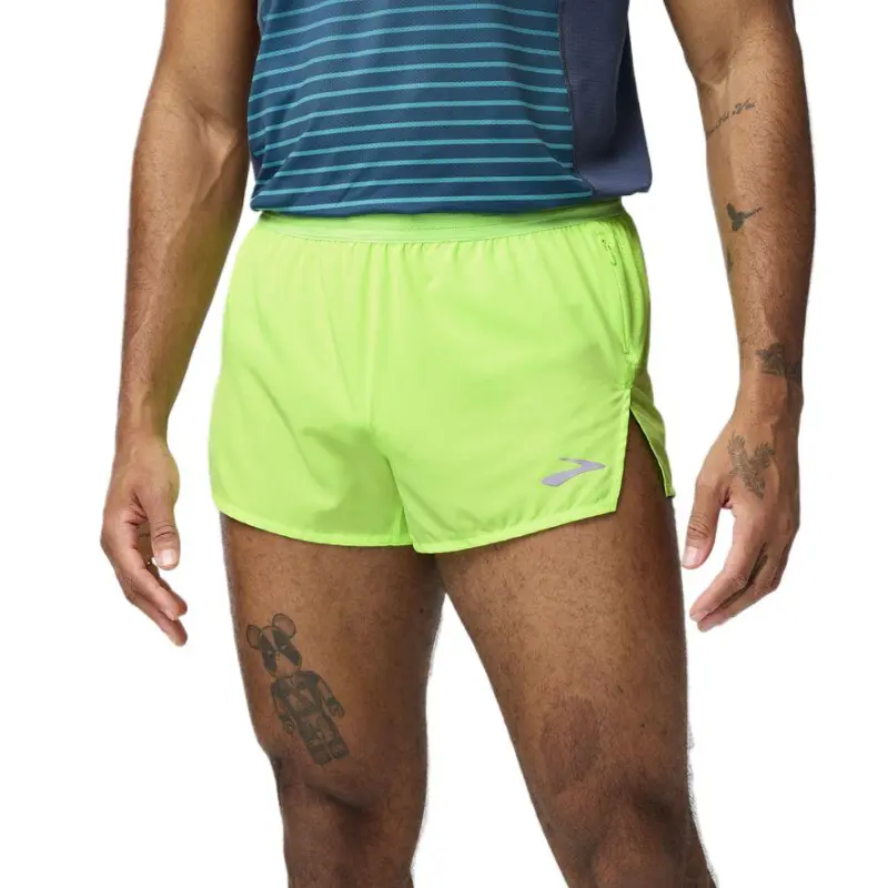Brooks Casual Shorts Men's Neon Green-1